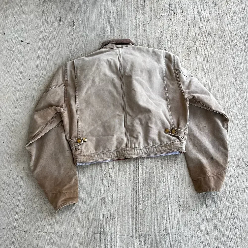 Carhartt cropped detroit style brown work wear jacket